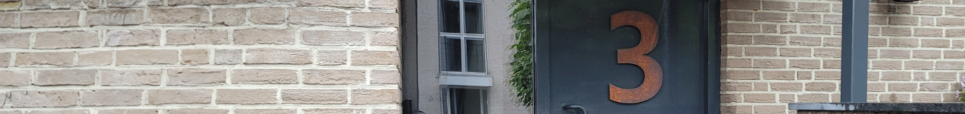 Hausnummern aus Cortenstahl Hausnummern aus Cortenstahl