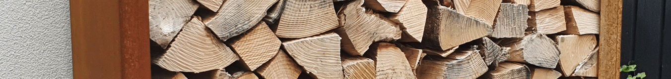 Holzlager aus Cortenstahl Holzlager aus Cortenstahl