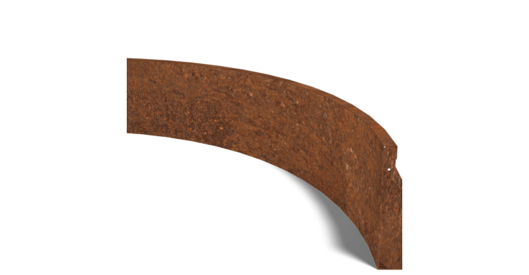 Innenbogen der Stützwand aus Cortenstahl 1500x1500mm (Höhe 400mm)