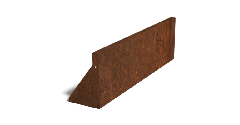 Stützwand aus Cortenstahl gerade 1000mm (Höhe 300mm)
