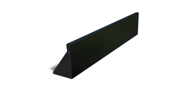 Stützwand aus pulverbeschichtetem Stahl gerade 1500mm (Höhe 300mm)