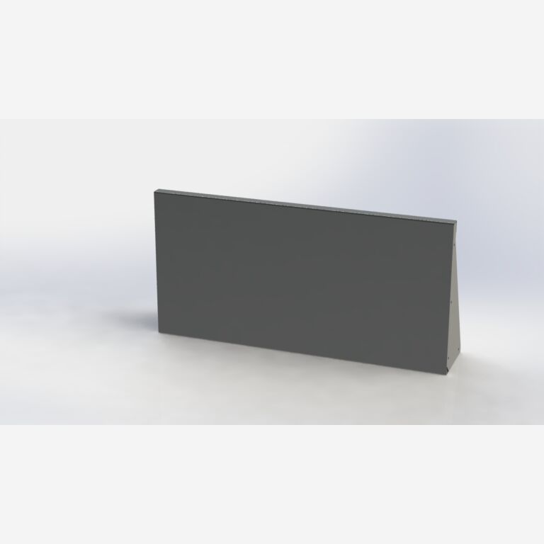 Stützwand aus pulverbeschichtetem Stahl gerade 1000mm (Höhe 500mm)