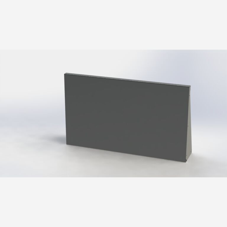 Stützwand aus pulverbeschichtetem Stahl gerade 1000mm (Höhe 600mm)