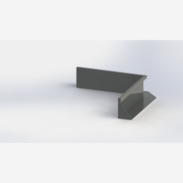 Innenecke der Stützwand aus pulverbeschichtetem Stahl 1000x1000mm (Höhe 300mm)