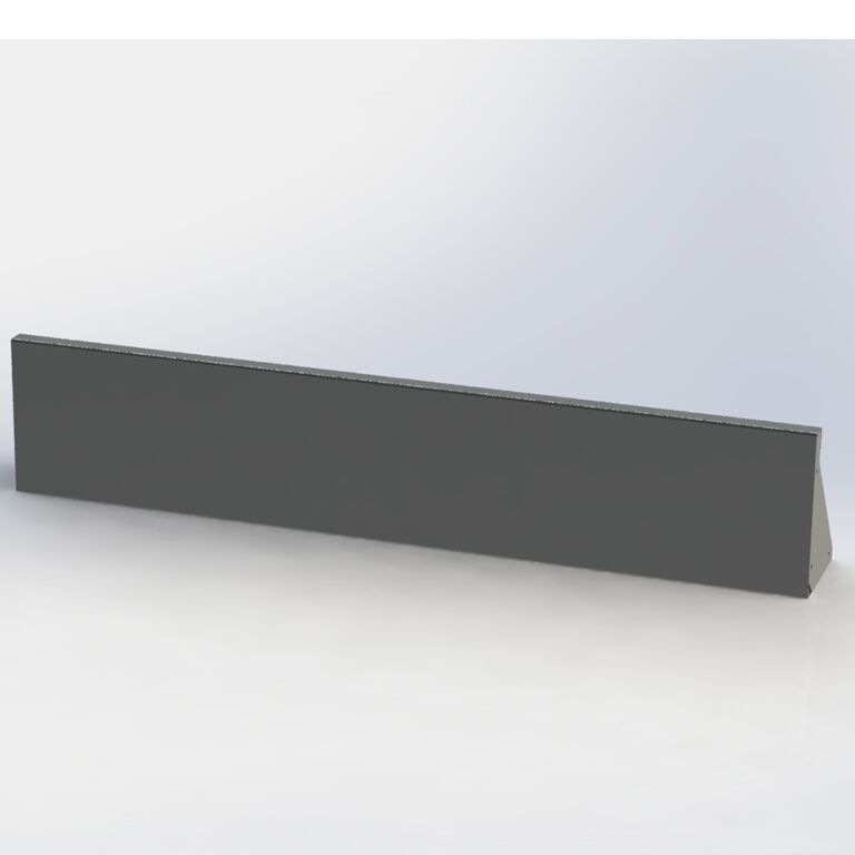 Pulverbeschichtete Stahl-Stützmauer gerade 150 cm (Höhe 30 cm)