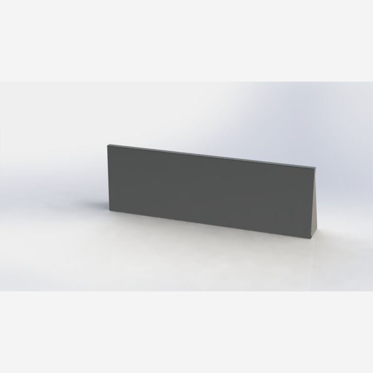 Stützwand aus pulverbeschichtetem Stahl gerade 1500mm (Höhe 500mm)