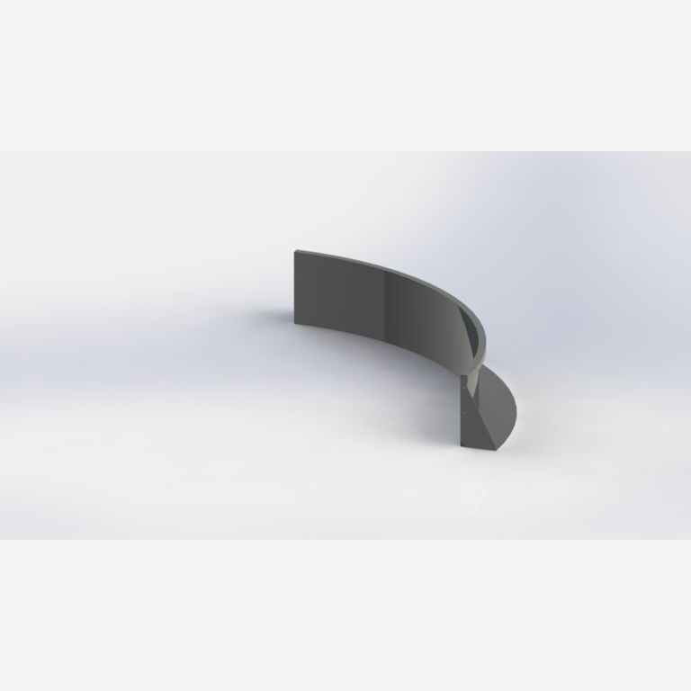 Innenbogen der Stützwand aus pulverbeschichtetem Stahl 1500x1500mm (Höhe 400mm)