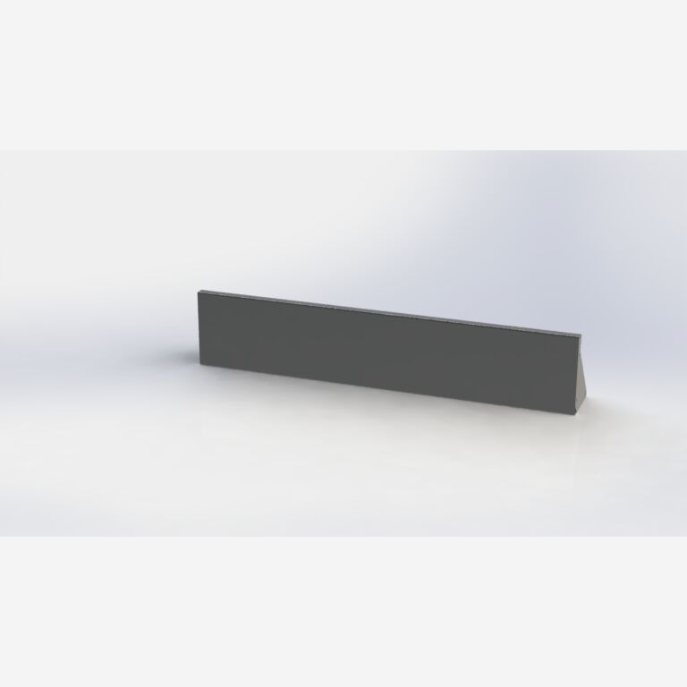 Stützwand aus pulverbeschichtetem Stahl gerade 2000mm (Höhe 300mm)