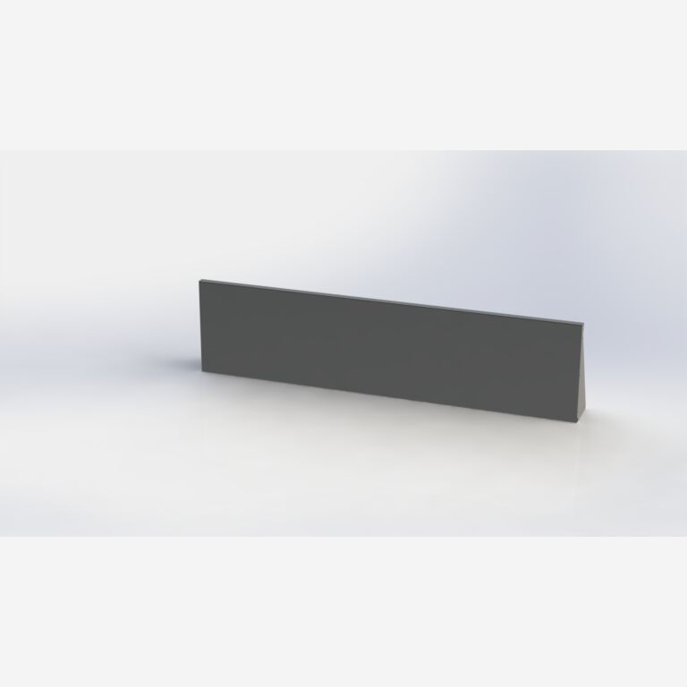 Stützwand aus pulverbeschichtetem Stahl gerade 2000mm (Höhe 400mm)