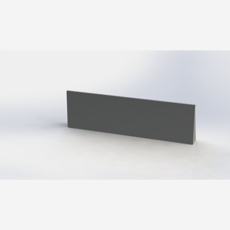 Stützwand aus pulverbeschichtetem Stahl gerade 2000mm (Höhe 500mm)