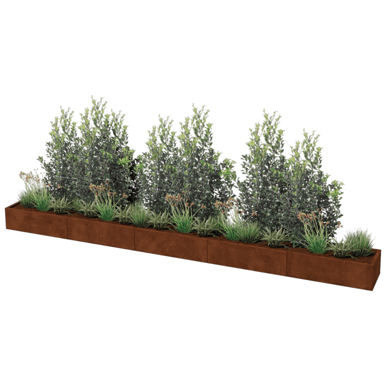 Hochbeet aus Cortenstahl Texas xxl 500 x 50 cm