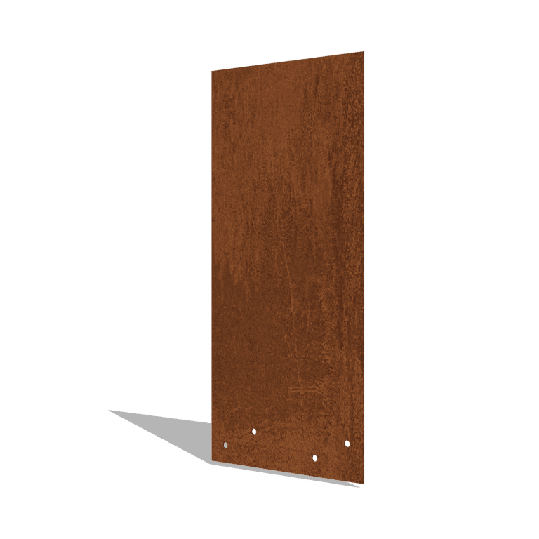 Gerade Verbindungsplatte aus Cortenstahl Niedrig Hoch XL 45 cm