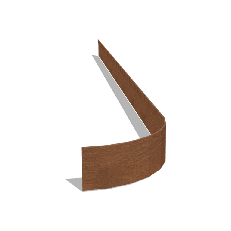Einfassung FLEX abgeflacht aus Cortenstahl 13 cm (Länge 240 cm)