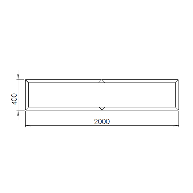 Pflanzgefäß aus Cortenstahl Texas xxl 2000x400