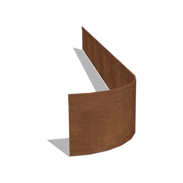 Einfassung FLEX abgeflacht aus Cortenstahl 23 cm (Länge 240 cm)