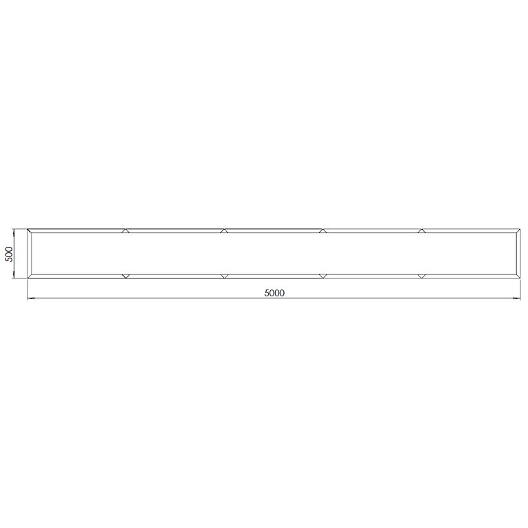 Pflanzgefäß aus pulverbeschichtetem Stahl Texas xxl 5000x500