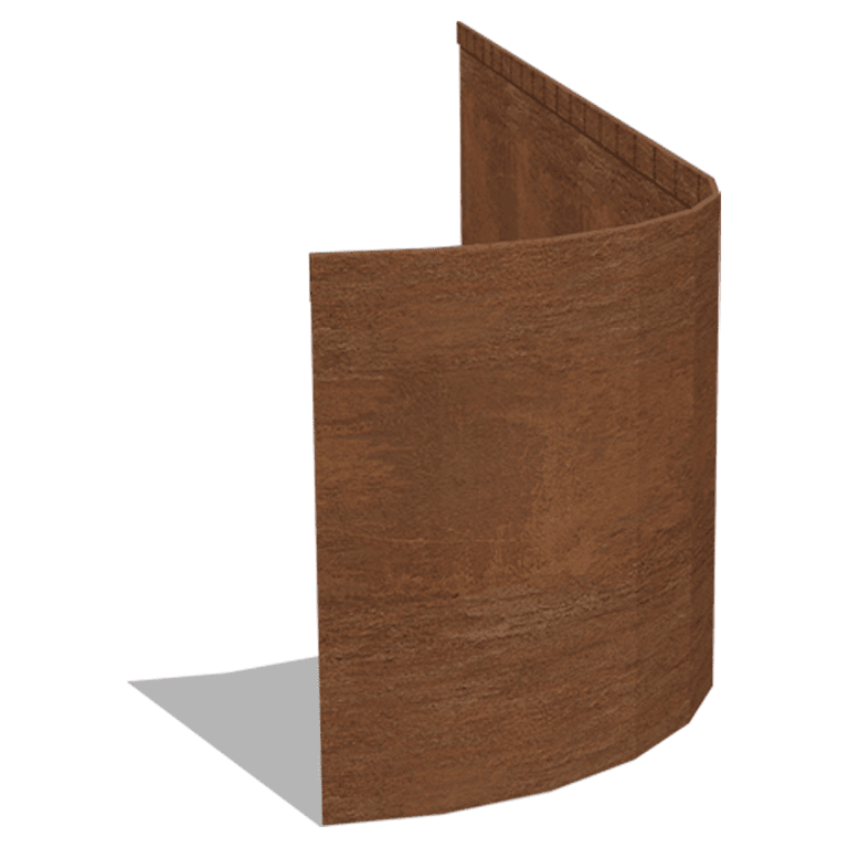 Beeteinfassung FLEX abgeflacht aus Cortenstahl 35 cm (Länge 150 cm)