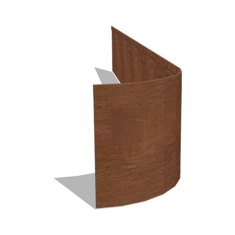 Einfassung FLEX abgeflacht aus Cortenstahl 35 cm (Länge 240 cm)