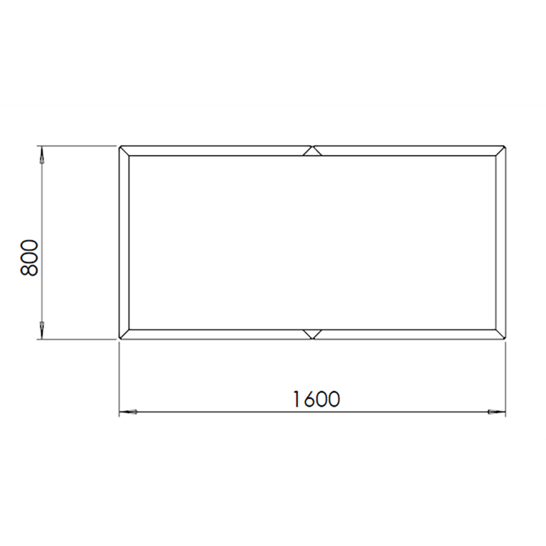 Pflanzgefäß aus pulverbeschichtetem Stahl Texas xxl 160 x 80 cm