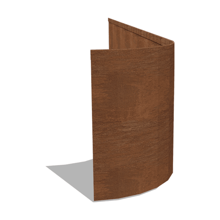 Einfassung FLEX abgeflacht aus Cortenstahl 45 cm (Länge 240 cm)