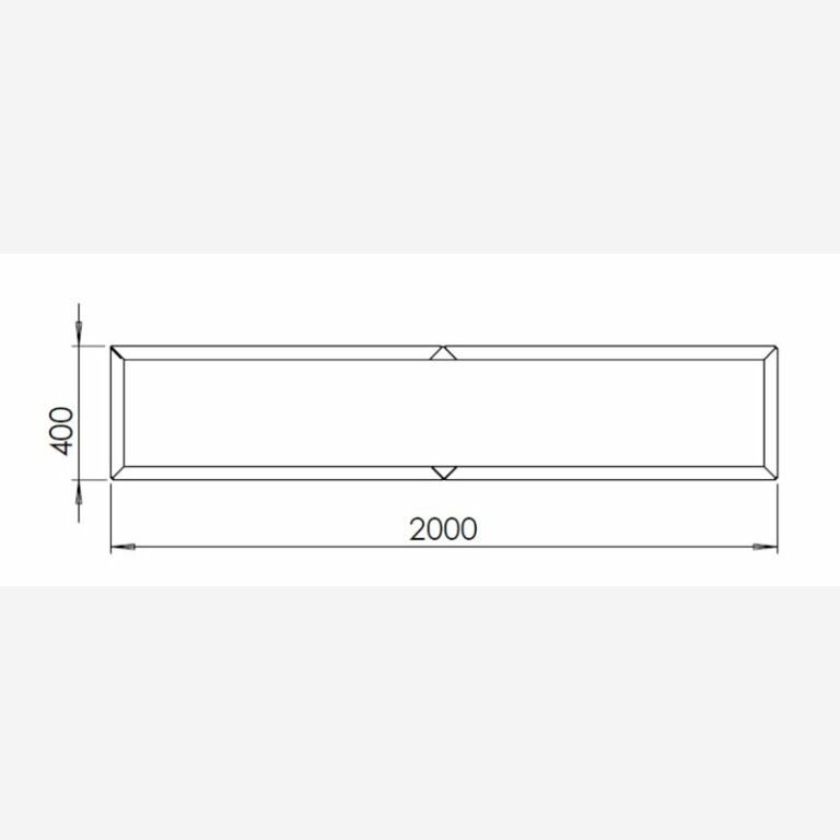 Pflanzgefäß aus verzinktem Stahl Texas xxl 2000x400