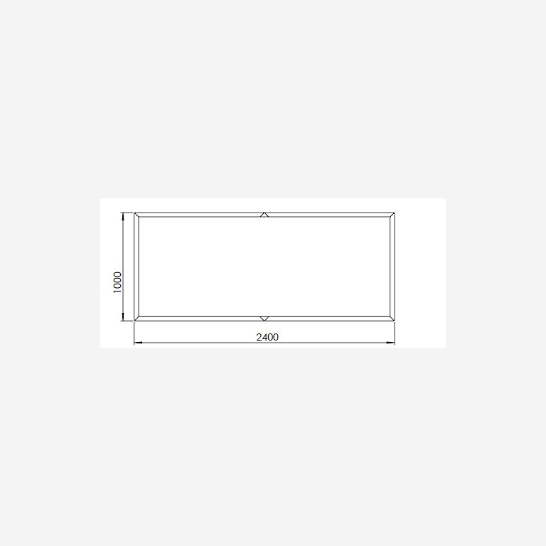 Pflanzgefäß aus pulverbeschichtetem Stahl Texas xxl 2400x1000
