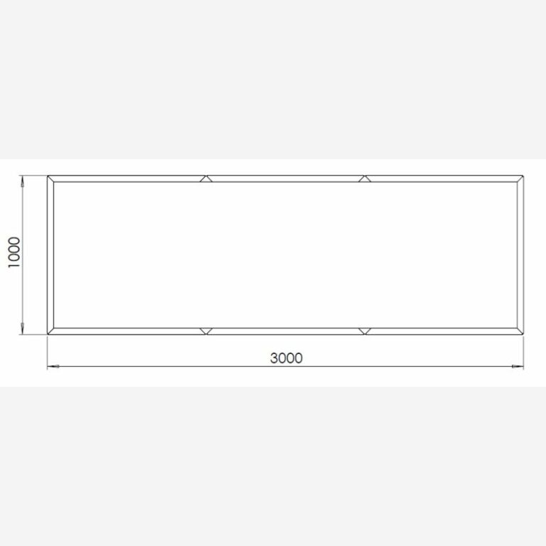 Pflanzgefäß aus pulverbeschichtetem Stahl Texas xxl 3000x1000