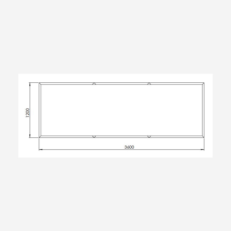 Pflanzgefäß aus pulverbeschichtetem Stahl Texas xxl 3600x1200