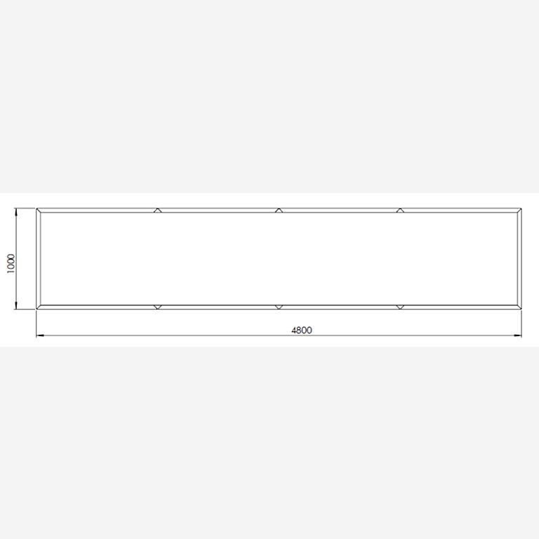 Pflanzgefäß aus Cortenstahl Texas xxl 4800x1000