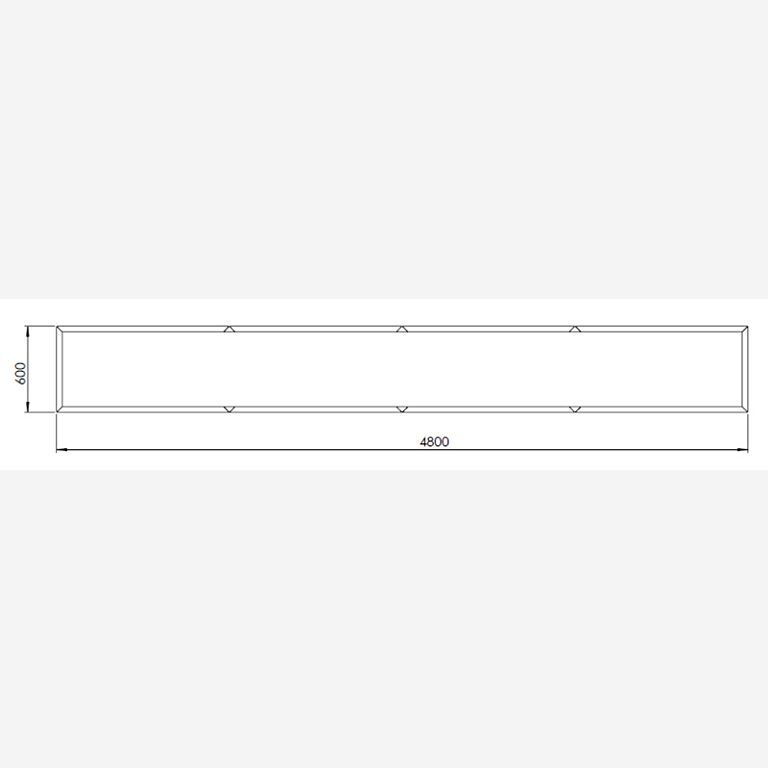 Pflanzgefäß aus pulverbeschichtetem Stahl Texas xxl 4800x600