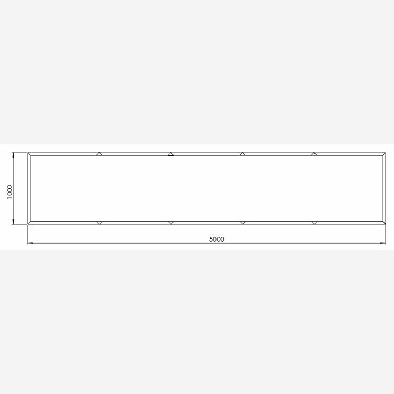 Pflanzgefäß aus Cortenstahl Texas xxl 5000x1000