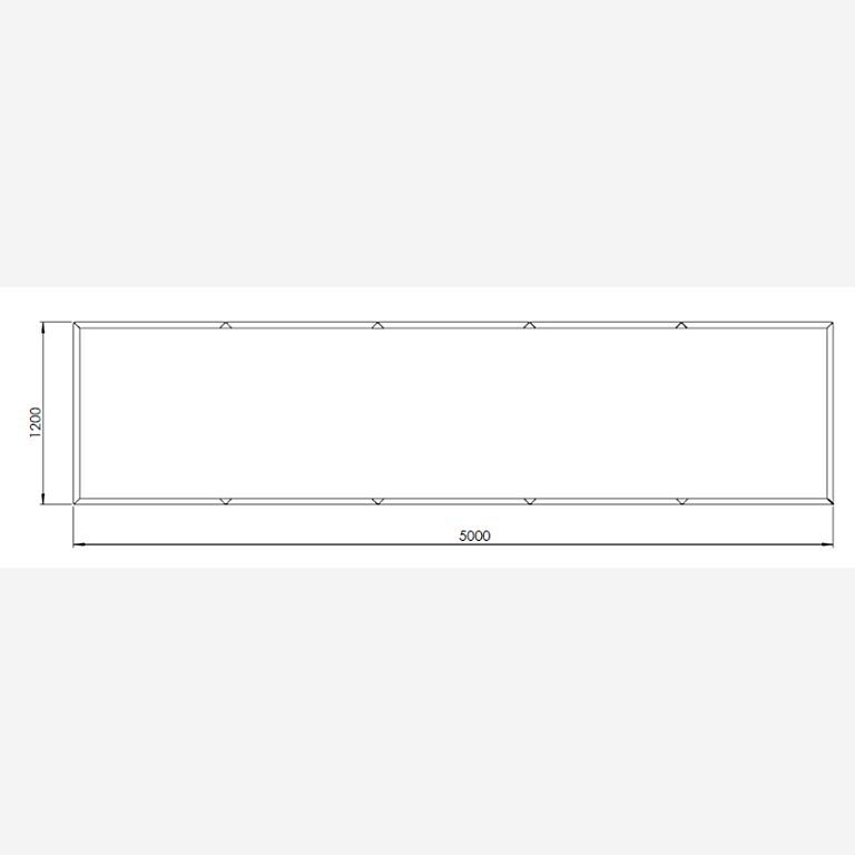 Pflanzgefäß aus pulverbeschichtetem Stahl Texas xxl 5000x1200