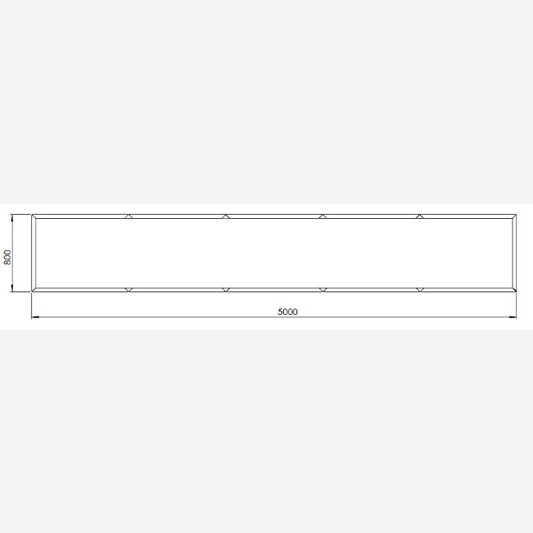 Pflanzgefäß aus verzinktem Stahl Texas xxl 5000x800