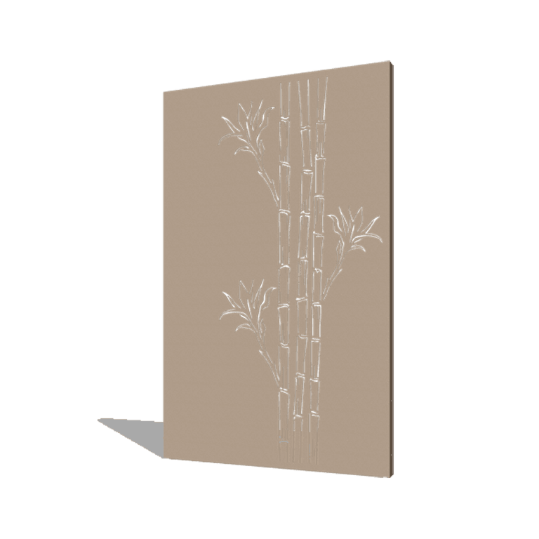 Pulverbeschichtetes Stahlpaneel Bambus 120 x 6 x 190 cm