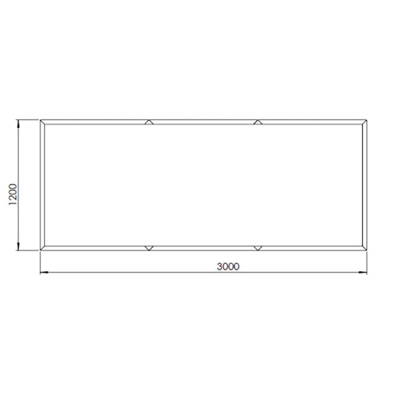 Pflanzgefäß aus pulverbeschichtetem Stahl Texas xxl 300 x 120 cm