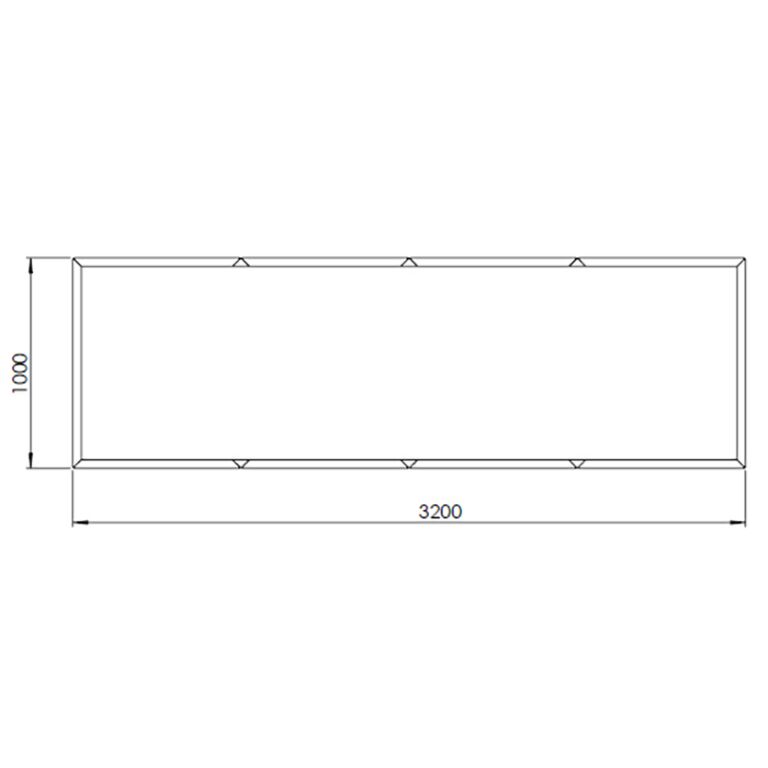 Pflanzgefäß aus pulverbeschichtetem Stahl Texas xxl 320 x 100 cm