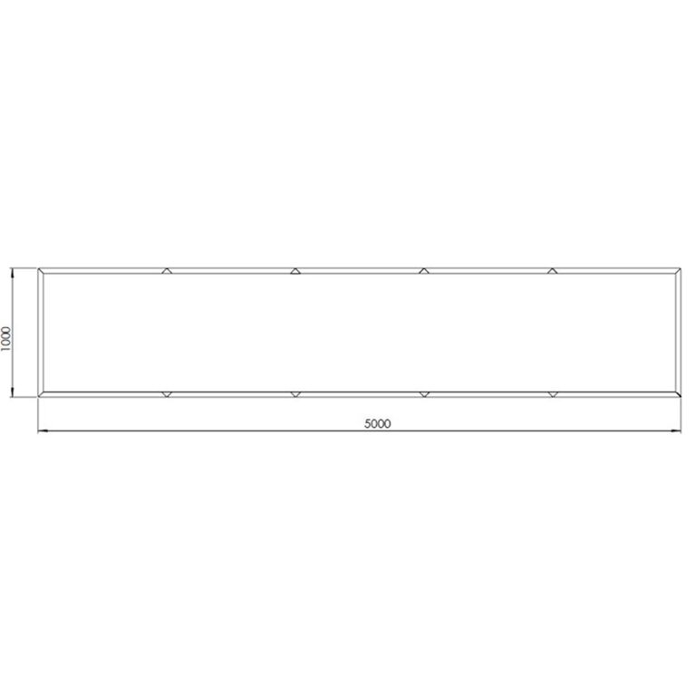 Pulverbeschichteter Stahl-Pflanzkübel Texas xxl 500 x 100 cm
