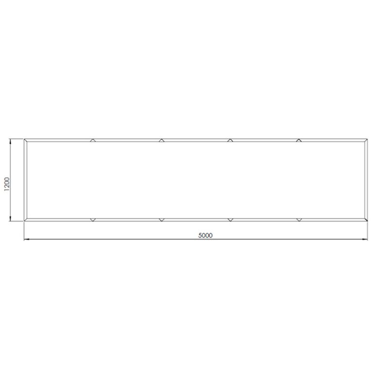 Pflanzgefäß aus pulverbeschichtetem Stahl Texas xxl 500 x 120 cm