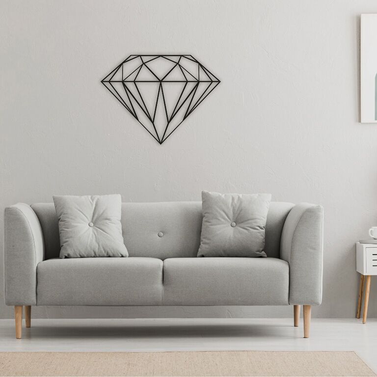 Wanddekoration aus Metall Diamant