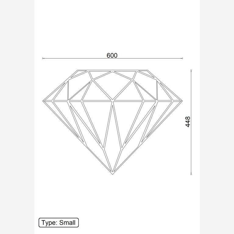 Wanddekoration aus Cortenstahl Diamant