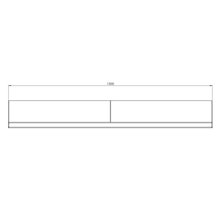 Cortenstahl-Stützmauer gerade 150 cm (Höhe 30 cm)