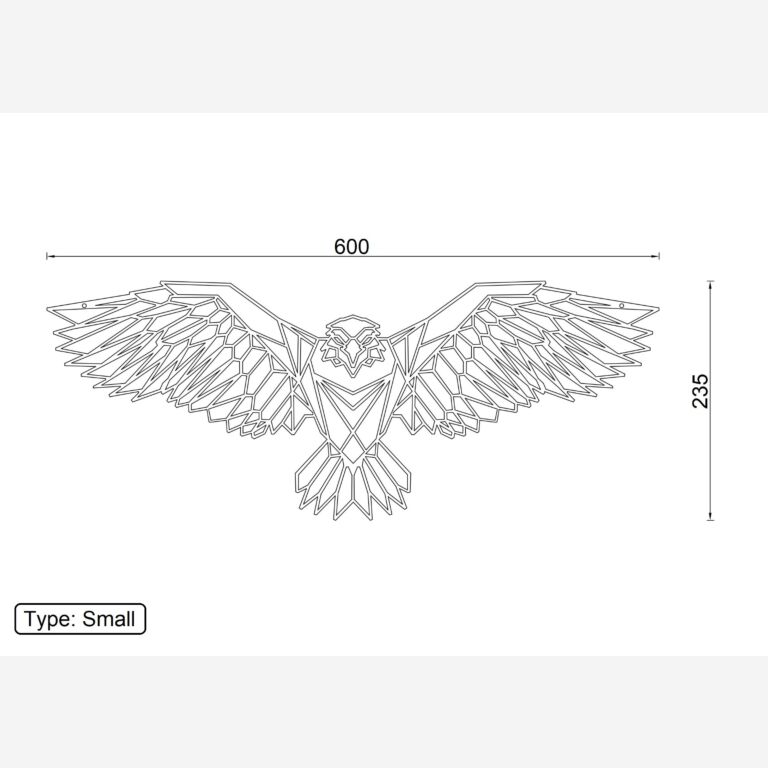 Wanddekoration aus Cortenstahl Adler