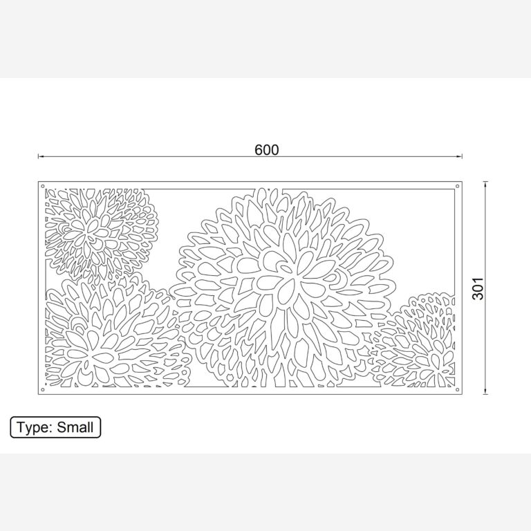 Wanddekoration aus Metall Blume 2.0