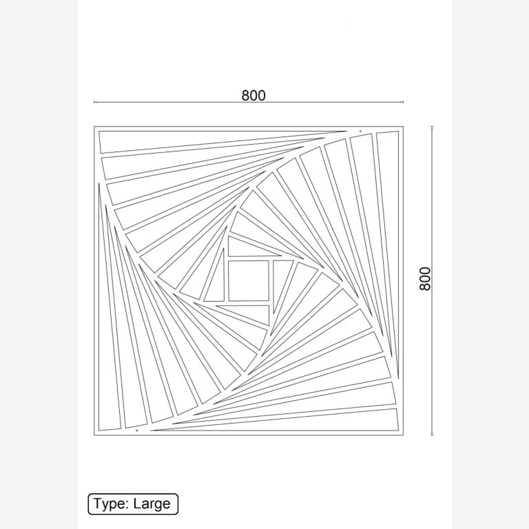 Wanddekoration aus Metall Geometrische Formen 3.0