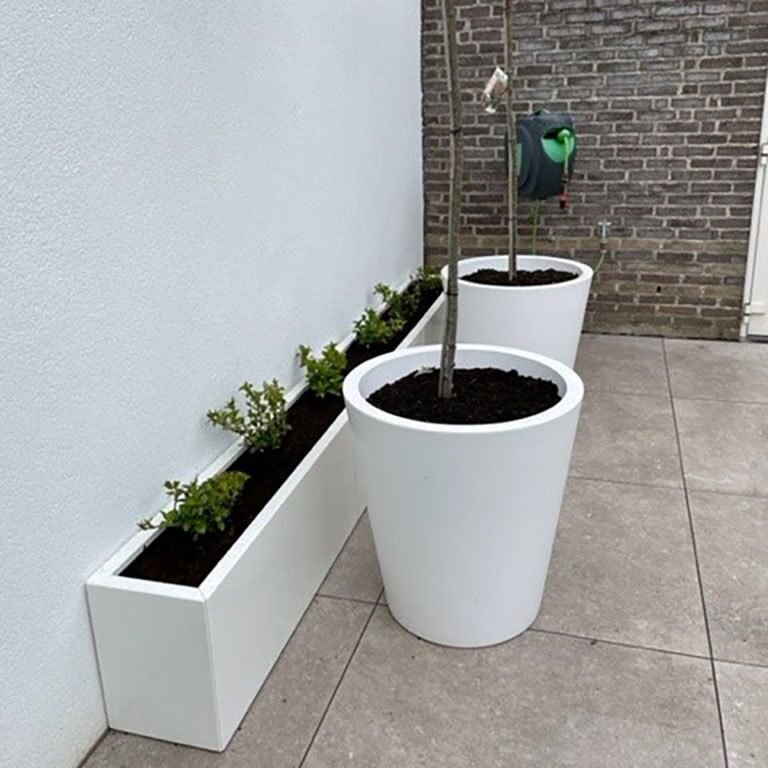 Pflanzgefäß aus pulverbeschichtetem Stahl Texas xxl 3000x300