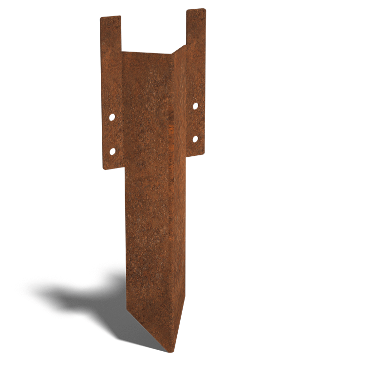 Erdspieß aus Cortenstahl Niedrig 12 - 15 cm