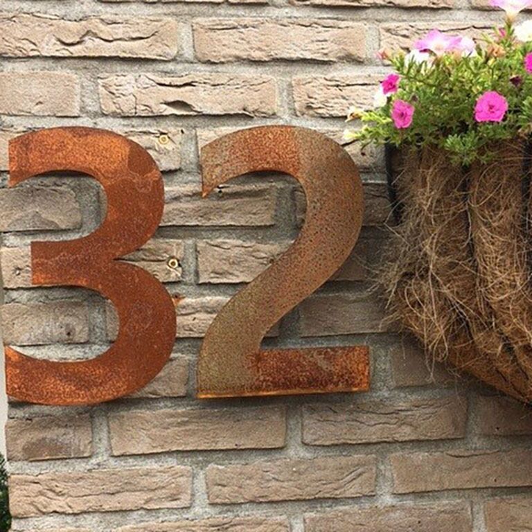 Hausnummern aus Cortenstahl 2 - 50 cm