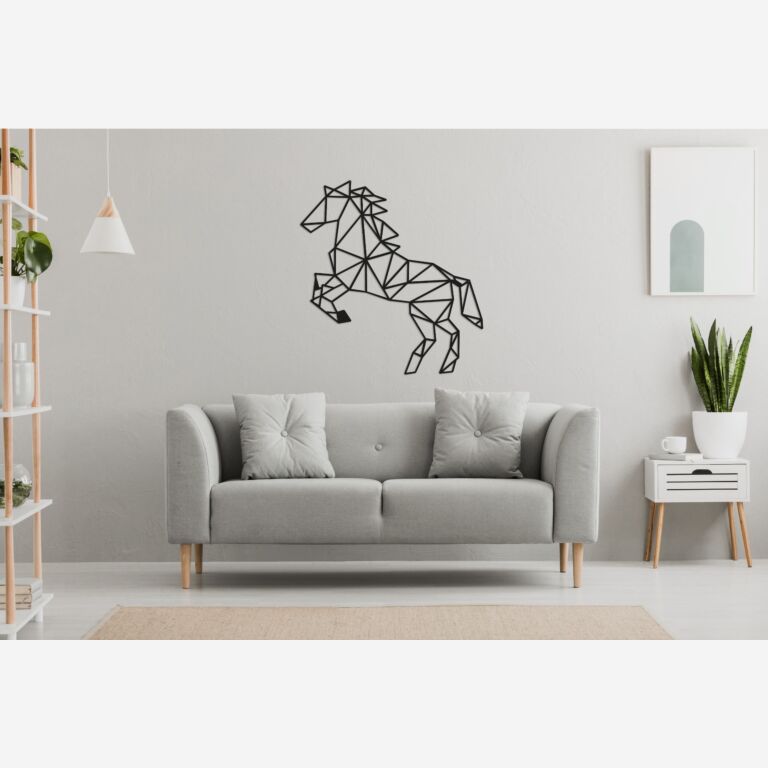 Wanddekoration aus Metall Pferd