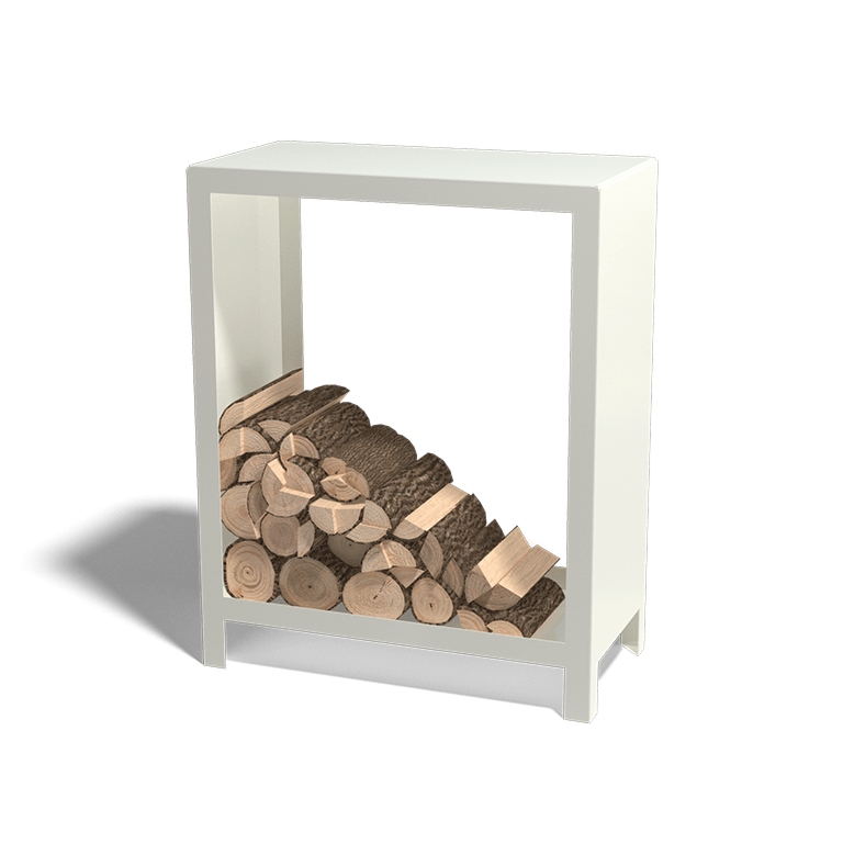 Holzlager aus pulverbeschichtetem Stahl Indiana 100 x 80 x 40 cm