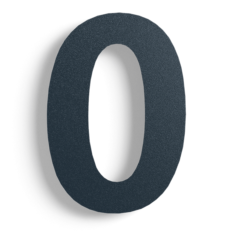 Schwarze Edelstahl-Hausnummer 0 - 15 cm